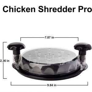 Hot Selling Round Chicken Shredder <b>Bowl</b> Twist Tool Meat Shredder Chicken Shredder with Non-skid Base Mat and Transparent Lid - Product Image 5