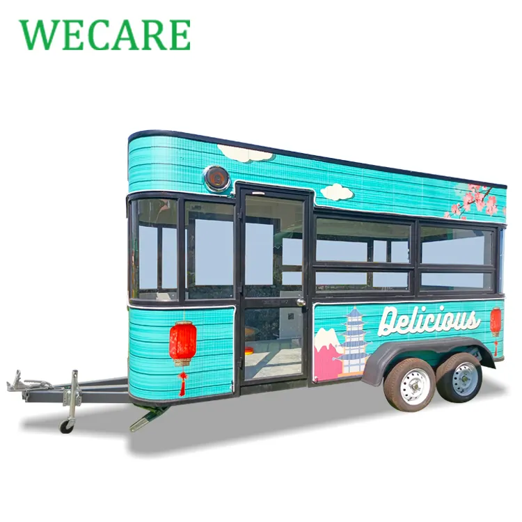 WECARE Custom Street Mobile Electric Bus Ice Cream Coffee Fast Food Truck With Full kitchen For Sale In Usa