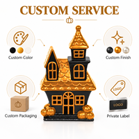 Ornement en céramique pour la maison, la décoration de table, les fêtes, Halloween, la maison hantée, avec logo personnalisé OEM ODM, couleur et emballage personnalisés