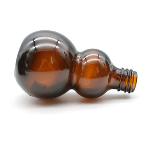 A forma <span class=keywords><strong>di</strong></span> zucca <span class=keywords><strong>di</strong></span> <span class=keywords><strong>vetro</strong></span> ambrato bottiglia <span class=keywords><strong>di</strong></span> olio essenziale con il nero a prova <span class=keywords><strong>di</strong></span> bambino siero contagocce - Product Image 3