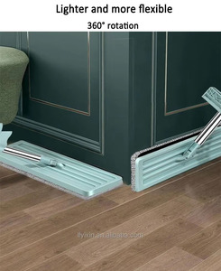 Serpillère plate pour le nettoyage domestique avec manche pivotant, essuie-plancher, tête de serpillère magique en microfibre de remplacement, nettoyeurs de <span class=keywords><strong>sol</strong></span> - Product Image 2