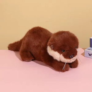 Peluche de nutria personalizado al por mayor, juguete de peluche suave, lindo personaje de animal acuático, regalo para decoración de dormitorio y colección - Product Image 1