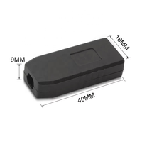 Petite boîte de jonction électrique USB en plastique ABS 7,5x29x7,5mm noire IP54 personnalisable pour module électronique