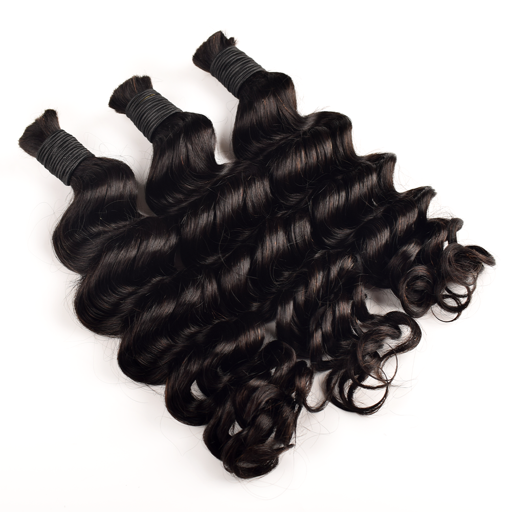 Vast Hair Workshop Craft Detail 8 for KAMA Wholesale Raw Human Hair Braiding Bulk Hair Natural Black Wet and Wave Curl Boho Knotless Human Braiding Hair Bundles