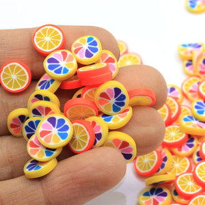 Citrus/Lemon/Orange Slice Trộn Rắc Confetti Polymer Đất Sét Holiday Topping Tiny Trang Trí Thu Nhỏ Thực Phẩm 10 Mét - Product Image 4
