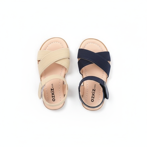 OZKIZ Korean Kids Premium Sandals F01 <b>Open</b> Toe Summer Fashion for 2-7 Years Girls Breathable Solid Pattern Wholesale - Product Image 2