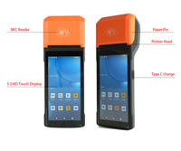 Imprimante Goodcom Android POS Terminal avec Android 13 OS Terminal à écran tactile 5.5 "Terminal de données d'imprimante PDA portable