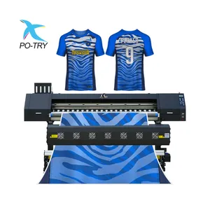 POTRY Large Format Dye Textile Sublimation Inkjet Printer 1.6M Machine For Heat Transfer Printing With Printing Shop Machines
