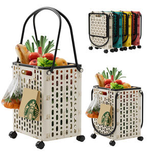 Carrito de camping plegable de cuatro ruedas, ligero y portátil, con asa para uso en exteriores. - Product Image 1