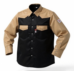 DA NFPA2112 Fire Resistant CAT2 Arc Protection Level D Safety Uniform Workwear Custom <strong>Welding</strong> Work <strong>Shirt</strong> 100% Cotton Oil - Product Image 3