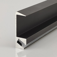 Nouveau produit 18mm d'épaisseur LED étagère lumière 45 degrés inclinable LED profil en aluminium anodisé Surface T5 tempérer armoire lumière