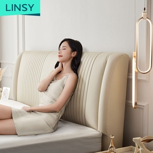 เฟอร์นิเจอร์ห้องนอน LINSY เตียงหนังสไตล์โมเดิร์นหรูหราสำหรับบ้านและโรงแรม รุ่น R812 - Product Image 5