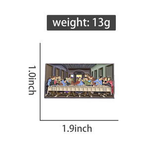 Broche Elegante y Creativo de Metal con Diseño de La Última Cena para Hombre y Mujer - Product Image 6