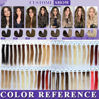 Cheveux humains naturels vierges indiens crus Ruban droit crépu à double tirage Extension de cheveux Afro humain Kinky Coily Curly Tape Ins