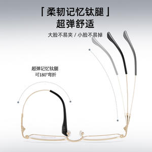 Montures de lunettes en titane à mémoire de forme, rectangulaires, monture complète, antidérapantes, pour hommes, origine Danyang, numéro de pièce 34765 - Product Image 5