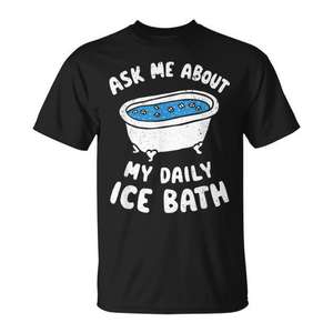 Camiseta Unisex con Cuello Redondo y Manga Corta para Adultos con Estampado Gráfico de Baño de Hielo Diario - Pídelo a Mí - Product Image 1