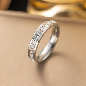 Luxury Stainless Steel 18k Wedding Engagement Couple Finger <b>Ring</b> Women Men Cz Knuckle <b>Ring</b> for Jewelry Gift - Product Image 5