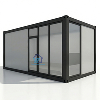 Casa Contenedor Modular Prefabricada Desmontable de 20 pies, Oficina Portátil Compacta para Uso en Exteriores