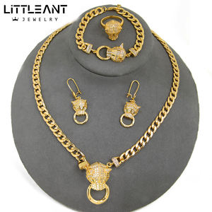 Set di gioielli in oro caldo leopardo Design gioielli moda all'ingrosso Dubai <span class=keywords><strong>21k</strong></span> collana in oro Set gioielli da donna - Product Image 1