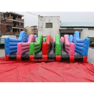 Chướng Ngại Vật <span class=keywords><strong>5K</strong></span> Bơm Hơi Cho Người Lớn Trên Đồi Dài 6 Làn Đường 20X6M Với Đường Ray Nhiều Màu Để Chạy Các Sự Kiện Thể Thao Vui Nhộn - Product Image 4