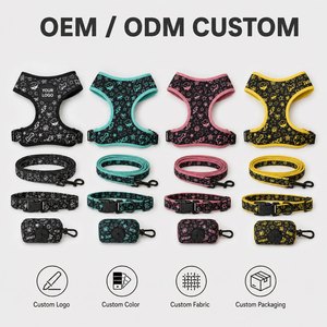 Ensemble 4-en-1 imprimé pour chien : Harnais, laisse, collier et sacs à déjections pour chiens de petite, moyenne et grande taille – Réglable, anti-évasion, idéal comme cadeau – Direct Usine - Product Image 2