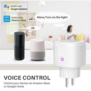 Tuya thông minh Wifi ổ cắm 10A EU tiêu chuẩn mini Outlet wifi thông minh cắm điều khiển bằng giọng nói + Thời gian hỗ trợ với Alexa,Google - Product Image 3