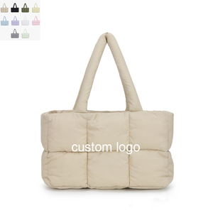 Túi đeo vai chống thấm nước, kiểu dáng giản dị, chất liệu cotton lót bông, kiểu dáng mây, túi tote nữ phồng - Product Image 1