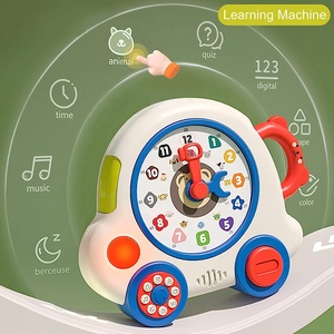 Reloj de aprendizaje Montessori, juguete para niños pequeños, Educación Temprana, reloj de enseñanza cognitiva, máquina de aprendizaje de juguete para niños con luz musical - Product Image 2