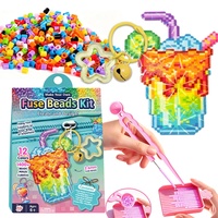 Ensemble de perles à effet laser de qualité supérieure, 12 couleurs, perles miniatures en fer de 2,6 mm pour filles, ensemble d'activités artistiques créatives DIY
