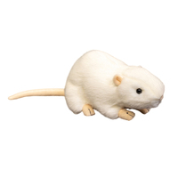Peluche personnalisable en forme de petite souris blanche, jouet en peluche super doux avec rembourrage en coton PP et doublure en maille, cadeau amusant en gros