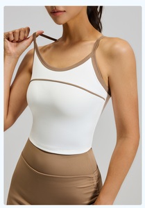 Women Plus Size Lightweight Eco-Friendly Breathable Sports Yoga Top Sports <b>Bra</b> Chest Pad Four-Way <b>Stretch</b> Medium Support - Product Image 5