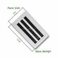 Grille d'aération linéaire moderne de 12''X6'' en alliage d'aluminium à 3 fentes pour les systèmes CVC au sol carré de bureau