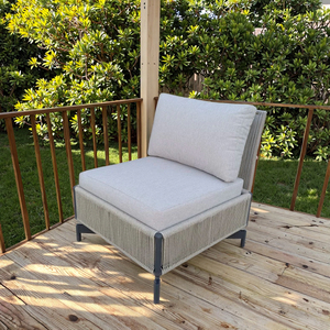 Sản xuất khéo léo thiết kế hiện đại ngoài trời khung nhôm mây vườn sofa đồ nội thất Set cho ban công Patio cho phòng khách - Product Image 4