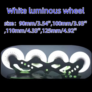 Accessoires de Sports de Plein Air Roues de Patinage de Vitesse 90A LED Lumineuse Clignotant Rouleau % Lithium Slalom Pneus Coulissants 90 - Product Image 3