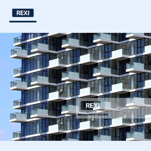 Muro Cortina <span class=keywords><strong>de</strong></span> Vidrio <span class=keywords><strong>de</strong></span> Aleación <span class=keywords><strong>de</strong></span> Aluminio Moderno <span class=keywords><strong>de</strong></span> Primera Calidad con Rotura <span class=keywords><strong>de</strong></span> Puente Térmico y Doble Acristalamiento, <span class=keywords><strong>Fachada</strong></span> Impermeable - Product Image 3