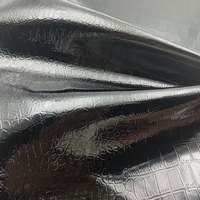 Tissu en cuir PU extensible et absorbant à motif crocodile artificiel effet miroir pour vêtements