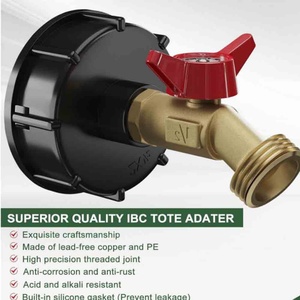 Raccord de 2 pouces à filetage grossier vers tuyau de réservoir d'eau de 1/2 pouce pour vanne d'eau IBC à filetage grossier, connecteur de jardin pour conteneur IBC, vanne de réservoir d'eau de pluie IBC - Product Image 4