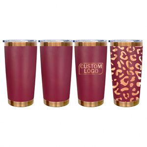 Vaso Térmico de 20 oz Color Marrón con Tapa Magnética Deslizante, Mantiene Bebidas Frías y Calientes, Interior de Cobre - Product Image 3