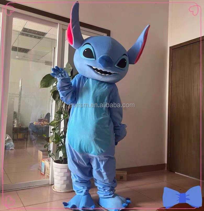 Костюм талисмана Lilo & Stitch в стиле аниме-кота для тематических парков косплея и мероприятий на Хэллоуин