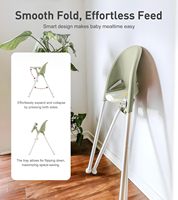 Chaise haute réglable pour bébé, pliable, chaise pour enfants en plastique, sûre, multifonctionnelle, écologique, chaise d'alimentation pour la chambre des enfants