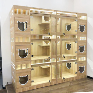 <strong>Cat</strong> Villa Animal Veterinary Supply Wooden Material <strong>Cat</strong> <strong>Cage</strong> Display <strong>Cage</strong> Commercial Small &amp; Large Dog Hotel <strong>Cat</strong> Hotel - Product Image 3