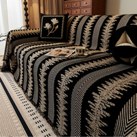 Couverture de canapé moderne trois places, épaisse, pour sieste climatisée, avec pompons, en polyester/coton, durable pour la maison et l'hôtellerie