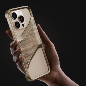 Étui de téléphone portable Boneruy M12 Premium Fun en alliage d'aluminium et bois massif magnétique portable pour téléphone 16 <span class=keywords><strong>Pro</strong></span> <span class=keywords><strong>Max</strong></span> - Product Image 3