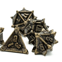 Pour Udixi Logo personnalisable donjons et dragons en métal jeu de dés polyèdre RPG moulinet avec emballage de boîte en métal personnalisable