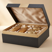 Boîte d'emballage de parfum rectangulaire personnalisée en verre avec revêtement UV, diffuseur à bâtonnets, design estampé à chaud, capacité 30 ml, structure pliable