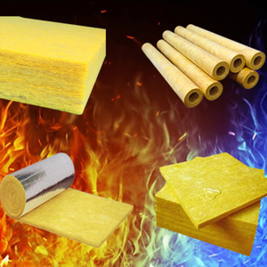 La laine de verre standard bat la couverture d'isolation ignifuge de tuyau de fibre de verre matériaux d'isolation thermique d'isolation de <span class=keywords><strong>radiateur</strong></span> - Product Image 2