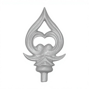 Balaji Metals Traditional Cast Iron Powder Coated Fence <b>Post</b> <b>Cap</b> Hollow Ornamental Spearhead Decorative Finial Garden Gate - Product Image 2