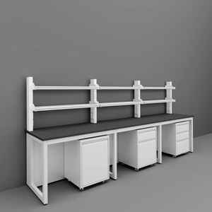 Meja Kerja Laboratorium Industri Baja Modern dengan Lemari di Bawah Meja <span class=keywords><strong>Lab</strong></span> untuk Penggunaan Sekolah, Rumah Sakit, Bengkel, dan Industri - Product Image 4