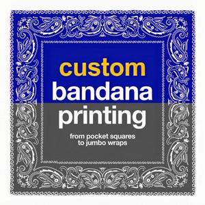 Bandana personnalisée OEM sur mesure pour événements d'entreprise, mariages et tenues de groupe avec options d'impression de logo et de nom détaillés et précis. - Product Image 1