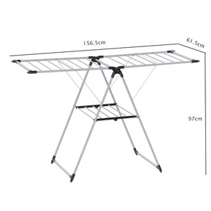 <span class=keywords><strong>Stendino</strong></span> pieghevole a 2 ali regolabile in altezza stendibiancheria in metallo robusto <span class=keywords><strong>stendino</strong></span> compatto - Product Image 2